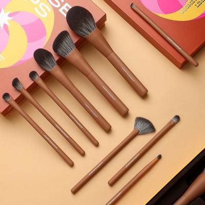 China Factory Wholesale Premium Vegan Hair FEIYAN Cosmetic Professional Luxury Custom Private Label Cruelty Free Synthetic Brush Set Make Up Brushes for sale