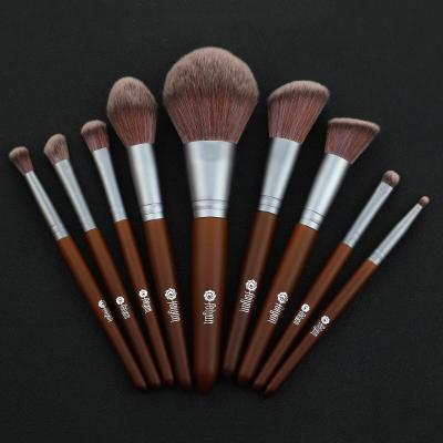 China Angular Blush Free Shipping To USA Feiyan Factory 9Pcs Professional Private Label Makeup Brush Set for sale