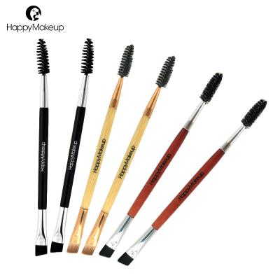 China Angular Blush Professional Wood Handle Eyeshadow Eyebrow Shade Cosmetic Makeup Blending Brush for sale