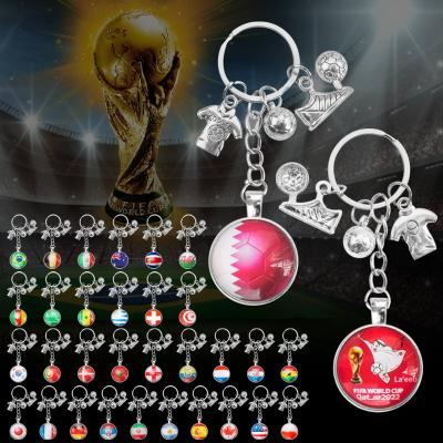 China As shown in Custom Metal Logo Drawing 2022 Qatar Soccer World Cup Souvenir Soccer Fans Football Fans Gifts Team Key Key Chain for sale