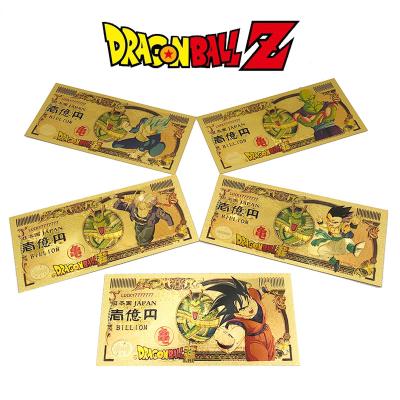 China Japanese Classic Cartoon Money Dragon Ball Yen Gold Banknote Europe Anime Collectable Gifts For Souvenir Decor Home Gift For Kids for sale