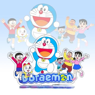 China Promotion Gifts Showing Merchandise Holder Cartoon Figure Acrylic Model Desk Sign Keychain Toy Fans Birthday Christmas Gift For Kids Children Her Mom Anime Doraemon for sale