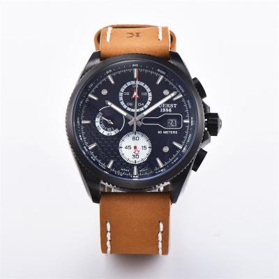 China Day/Date luxury 30 meters waterproof star dust non-frosted steel men quartz watch for sale