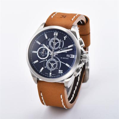 China Day/Date Fashion business men's watch Top luxury leather automatic skeleton monitoring for sale