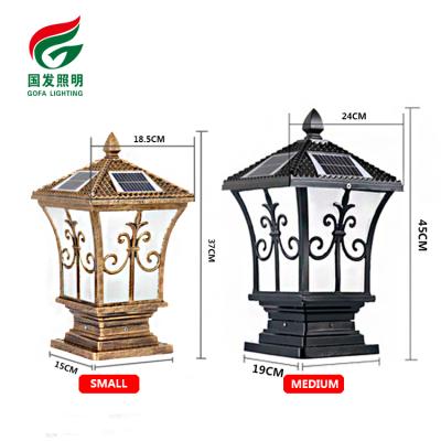 China Outdoor Led Solar Gate Fixtures Pillar/Garden Stone Post/Yard Sale Villa/Yard Road/Warm Decorative Waterproof Garden Gate Post Base Pathway Landscape for sale