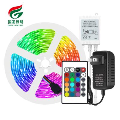 China Residential Wholesale Flex Outdoor Flexible Smart Luz De Tira 5050 Smd 5M Rgb Waterproof Led Smart Neon Strip/led strip lights/led light strip for sale