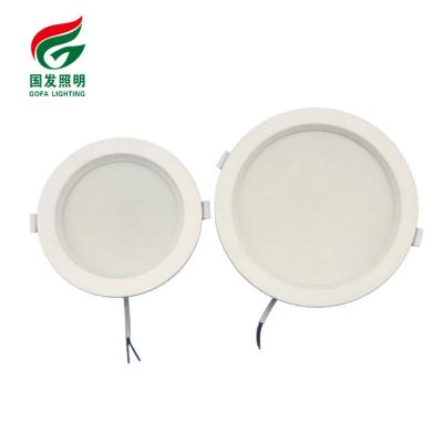 China Modern Plastic Led Downlight Super Light 6W 9W 12W 18W 175~265V Super Light Recessed Surface Mounted Led Down Lights for sale