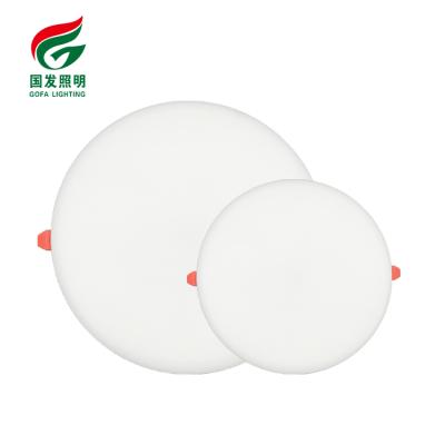 China Modern Gofa High Brightness Surface Mounted Down Light 10W 18W 24W 36W Ultra Thin Round Square Embedded Frameless Led Panel Light for sale