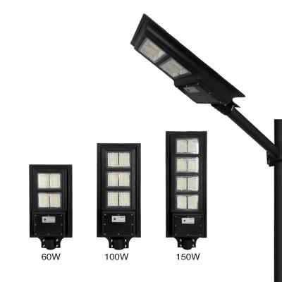 China ROAD 100W ABS Material Solar Street Light Waterproof IP 65 All In One Smart Motion Sensing Sports ABS 500w Solar Light for sale