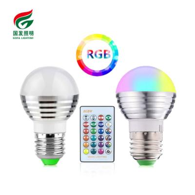 China Factory High Quality Durable C9 Aluminum Color Christmas 16 Desktop 3W RGB Smart Infrared Remote Control Led Bulb Light for sale