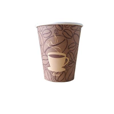 China Customized Wholesale Disposable 6oz Disposable Paper Cup For Coffee for sale