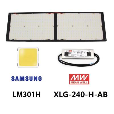 China Seed starting figolite 240w quantum plate v3 LED LM301H 3000K 3500K 4000K dimmable mix 660nm IR Meanwell UV driver from USA Canada for sale