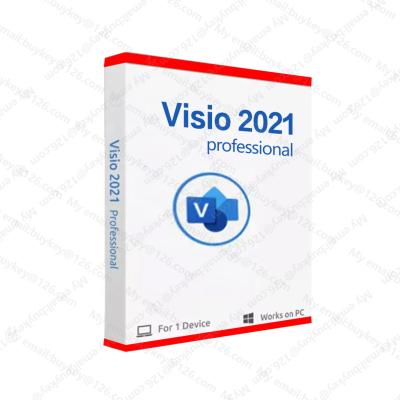 China Online 24 Hours MS Visio 2021 1PC 100% Visio Pro Online License Professional Online License 2021 Digital Key 1PC Send By Email Desktop Software for sale