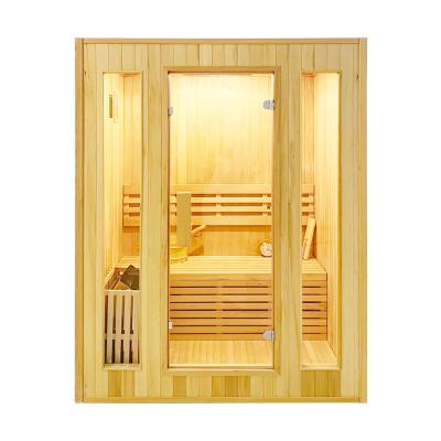 China Computer Control Panel Steam Sauna Room Hemlock Sauna Wet Room Luxury Solid Wood Sauna Wet Room for sale