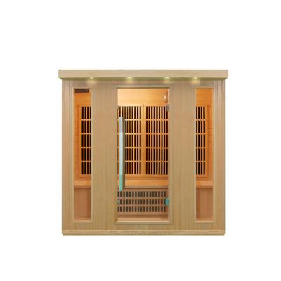 China High Quality Computer Control Panel Sauna Room 4 People Far Infrared Dry Sauna Room for sale