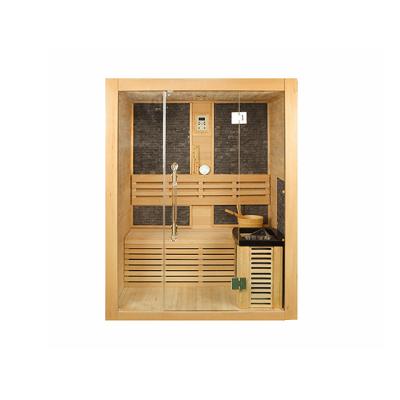 China Computer Control Panel Lowest Price Hemlock Sauna Room Steam Stove 2 People Wet Sauna Room for sale