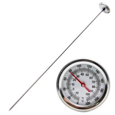 China Bimetal Long Reading Water Liquid Milk Probe Instant Coffee Fast Reading Thermometer for sale