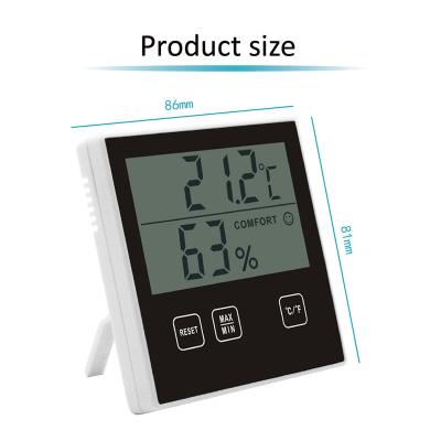 China Digital LCD Display Home Room Temperature Household Thermometer Standing Hygrometer for sale