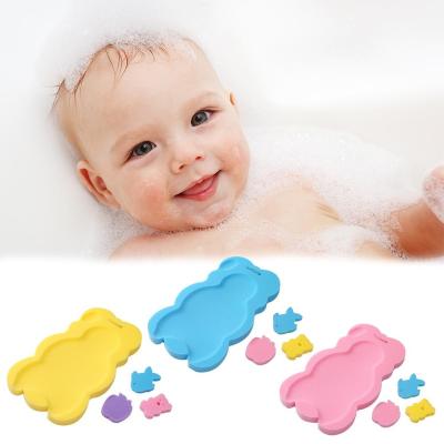 China Anti Slip Sponge Foam Pad Sustainable Newborn Baby Tub Bathing Pad Shower Infant Baby Car for sale