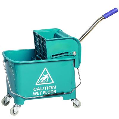 China Durable plastic mop bucket wringer trolley BUCKETS camouflage hotel use 20L not applicable for durable retractable folding for sale