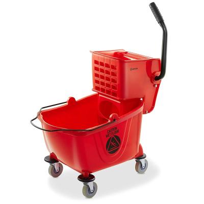 China Large Capacity Sustainable Customized Wheels Wipe Bucket With Wringer BUCKETS Not Applicable For Retractable Folding Camouflage No Wrinkle >10L for sale