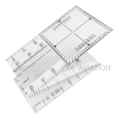 China Folding Type Pilot Training Pocket Nautical Miles Scale Ruler Navigation Plotter For Pilots Student for sale