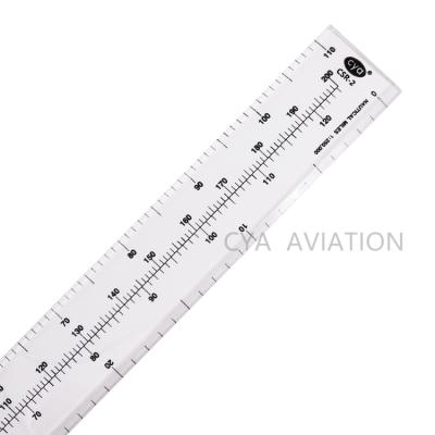 China Flying Training Plastic Aviator Scale Ruler 16 INCH Pilot Miles Long Ruler Nautical For Standard Flying School for sale