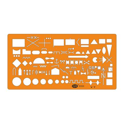 China NATO Forces Military Movement Map Reading Tactical Map Marking Stencil Plastic Military Symbols Drafting Caliber Stencil for sale