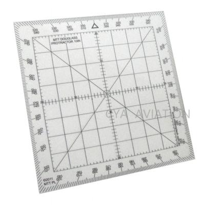 China 360 Degree Protractor Douglas Protractor 10 IN Plastic Square Card Marking Protractor for sale