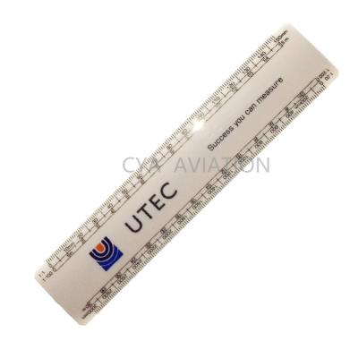 China Architects Custom Design 15cm Plastic Flat Oval Scale Ruler As Promotional Tool For Engineer And Students for sale