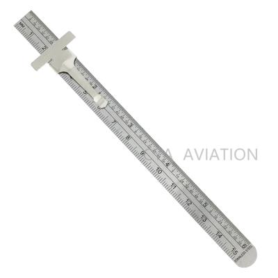 China Stainless Straight Ruler Aluminum Scale Pocket Ruler 6 Inch Slide Ruler Sew Supplies 15cm Small Ruler for sale