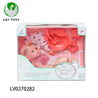 China Toy New Care Baby Toy Lucky Baby With Food Tools Battery Operated Set for sale