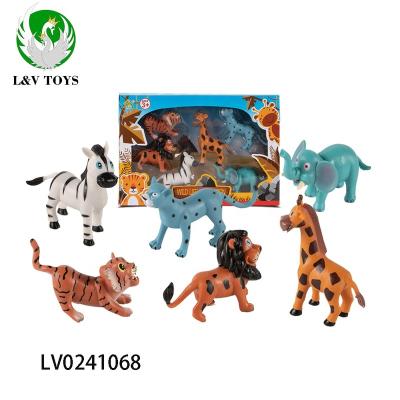 China Funny Toy Hot Vinyl Material Cartoon Educational Wild Animal Play Packing By Window Box For Kids Fun And Learn for sale