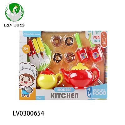 China Eco - Friendly Multi Color Kids Tea Sets Cooking Play Set Kitchen For Kids for sale