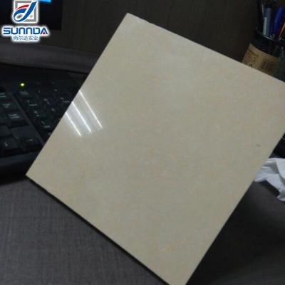 China Modern white and yellow micro crystal powder polished porcelana foor tiles with test report in China for sale