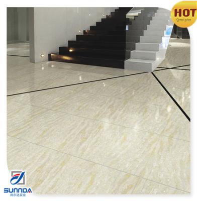 China Europe Premium Quality Full Body White Ivory Cream Polished Wear Resistant Bathroom Floor Tiles 600x600 for sale