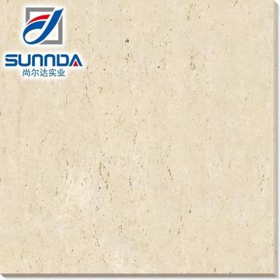 China Building Material Foshan Travertine Modern Stone Habitat Outdoor Ivovy Beige Flooring Tile Vitrified Polished Porcelain Tile for sale