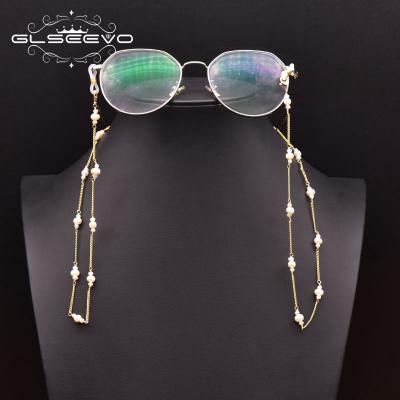 China PEARL New Korean Beads Glass Bead Necklace Chain Tie Hang On Neck For Women Gold Thin Glasses Not Tie Glasses for sale