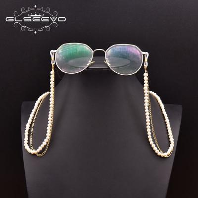 China High Quality Natural PEARL PEARL Sunglasses Double Chain Neck Rope Beads Reading Glasses Holder For Women Not Tie Glasses for sale