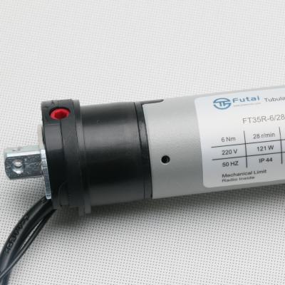 China Modern Tubular 35mm Motor Low Noise Radio 433.92Mhz 6N For 40mm Motorized Roller Shutter 220V for sale