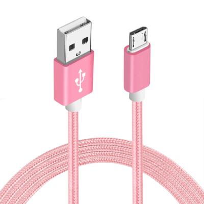 China Monochrome woven cable nylon micro cable is suitable for charging of apple android type-c mobile phone for sale