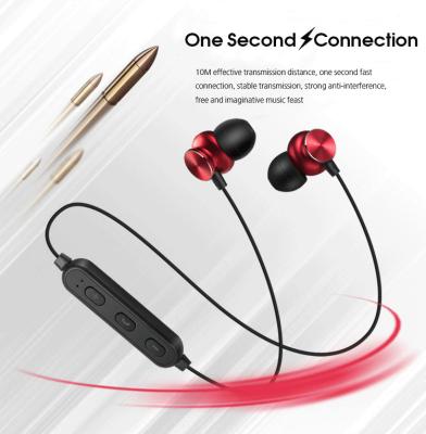 China 4.2 version quick connection metal bluetooth wireless binaural headset stereo subwoofer bluetooth headset metal magnetic for sale