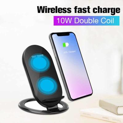 China Vertical wireless charging 7.5W fast wireless charger for IPHONE X mobile phone Samsung 10W for sale