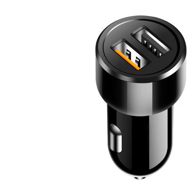 China Dual USB car charger   quick charge 3.0+5v 2.4a  PC fireproof material for sale