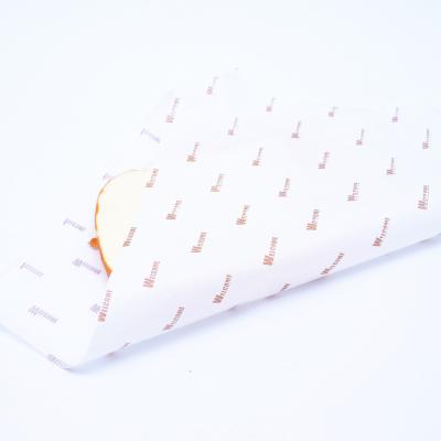 China Food Grade Logo Recyclable Greaseproof Biodegradable Custom Size Grease Resistant Food Wax Paper Eco Safe Wrapping Biodegradable Wrapping Paper for sale