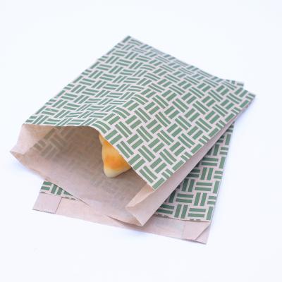 China Customized Food Grade Recyclable Greaseproof Greaseproof Wholesale Biodegradable Packaging Customized Paper Bag For Bread Take Away Bolsas Personalizadas Bags for sale