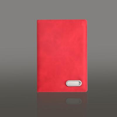 China Spiral PU Style Custom Leather Simple Notebook With USB Flash Drive for sale