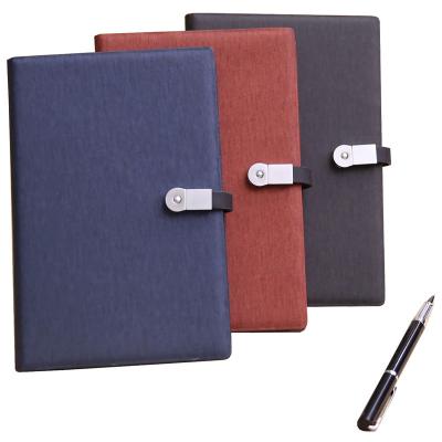 China Custom Leather Hardcover PU Planner Gift A5 Planner Dairy Dairy with Metal Closure for sale