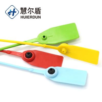 China Hed-PS102 Express Customize 50mm Strap Yellow 60mm Red Disposable Container Plastic Numbered Security Seals for sale