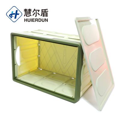 China Preservation Regular Antistatic Collapsible Plastic Crates Storage Boxes Locked Seal HED-TB009 PCB Plastic Crates for sale